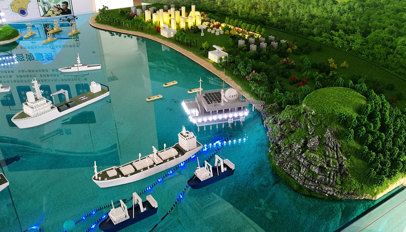 中电科海信院海洋观测系统沙盘